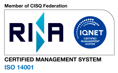 Logo della certificazione Rina ISO 14001